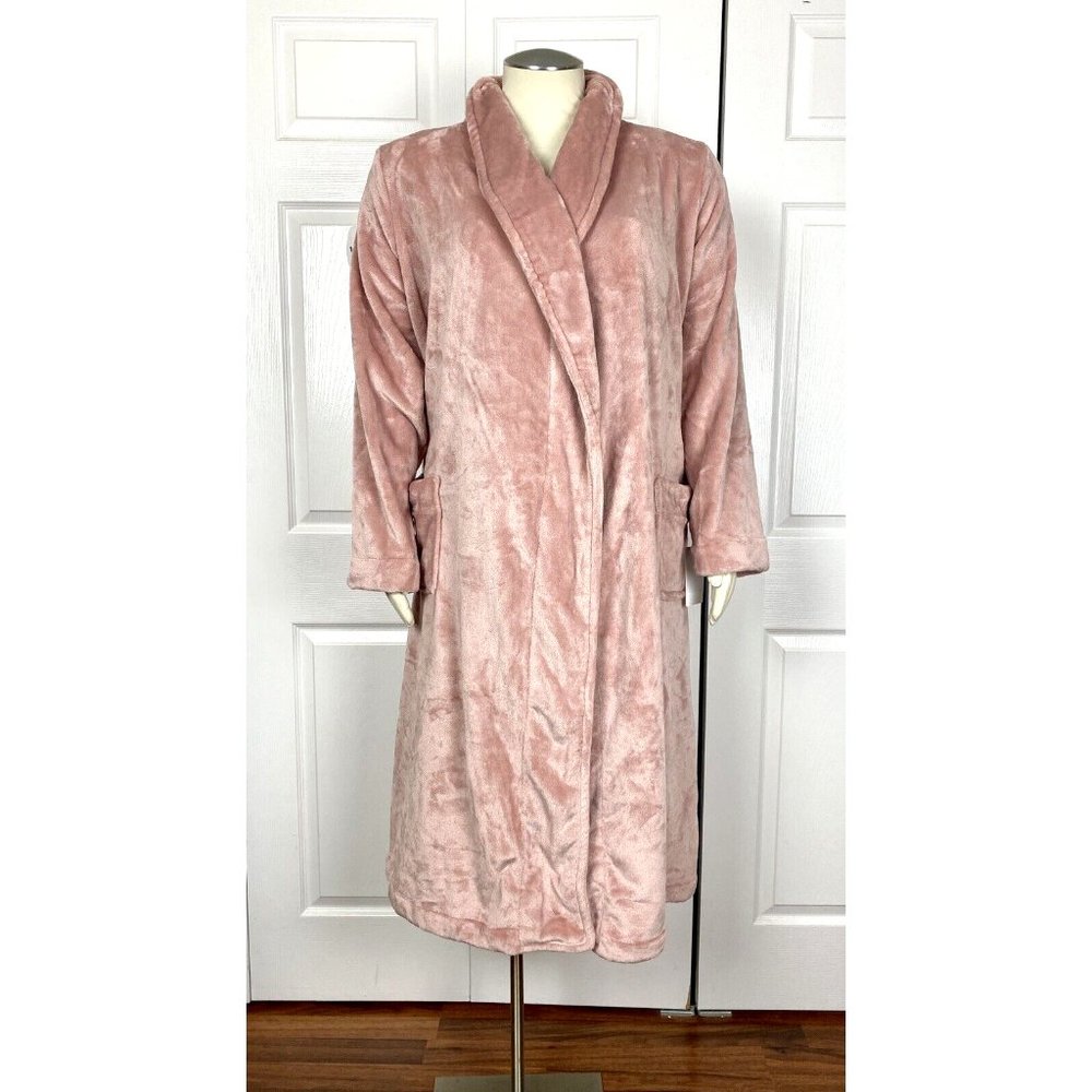 Nordstrom Women 3X Pink Plush Robe - No Belt - NWT